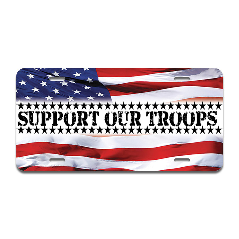 Cadre en aluminium «Support Our Troops Flag»