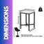 Industrial Tall Square Bar Table