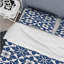 Ensemble de housse de couette transitionnel bleu et blanc-109160837