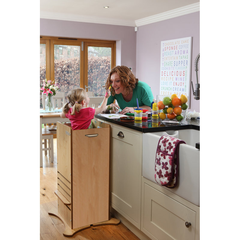 Barston FunPod Toddler Kitchen Safety Step Stool, Maple