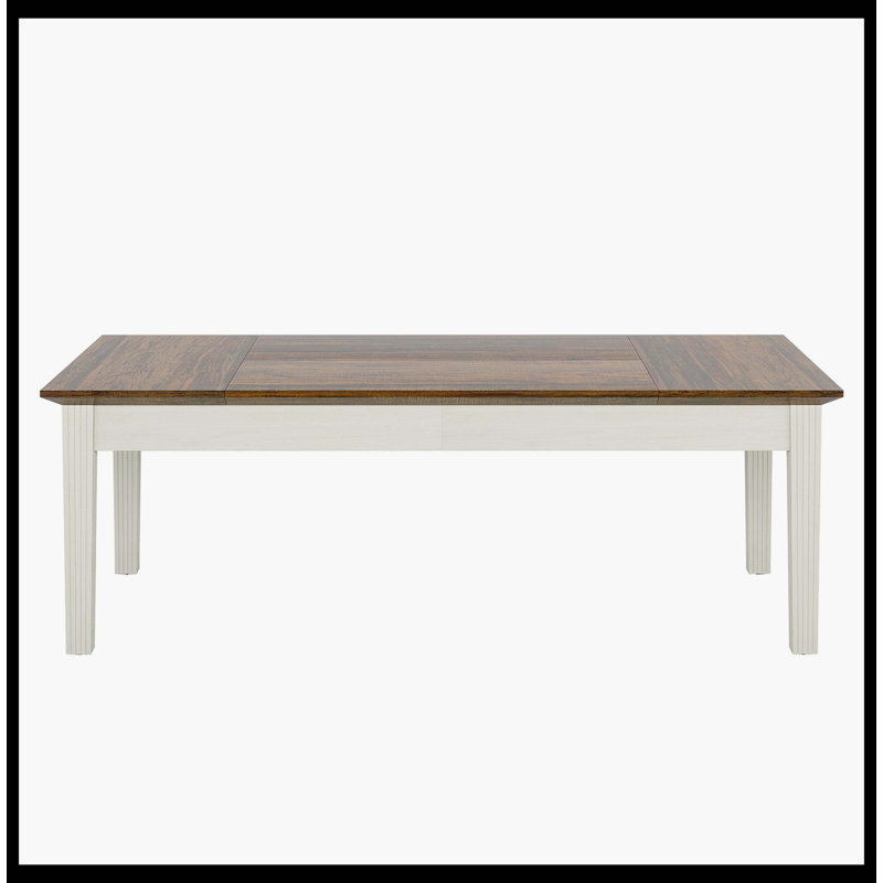 Table de bureau 62 po, 29,53 po H x 62,99 po L x 31,5 po po, Blanc crème/Brun rustique