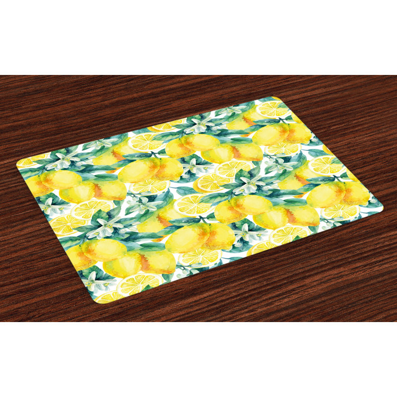 Isham Garden Lemon Citrus Branches Placemat