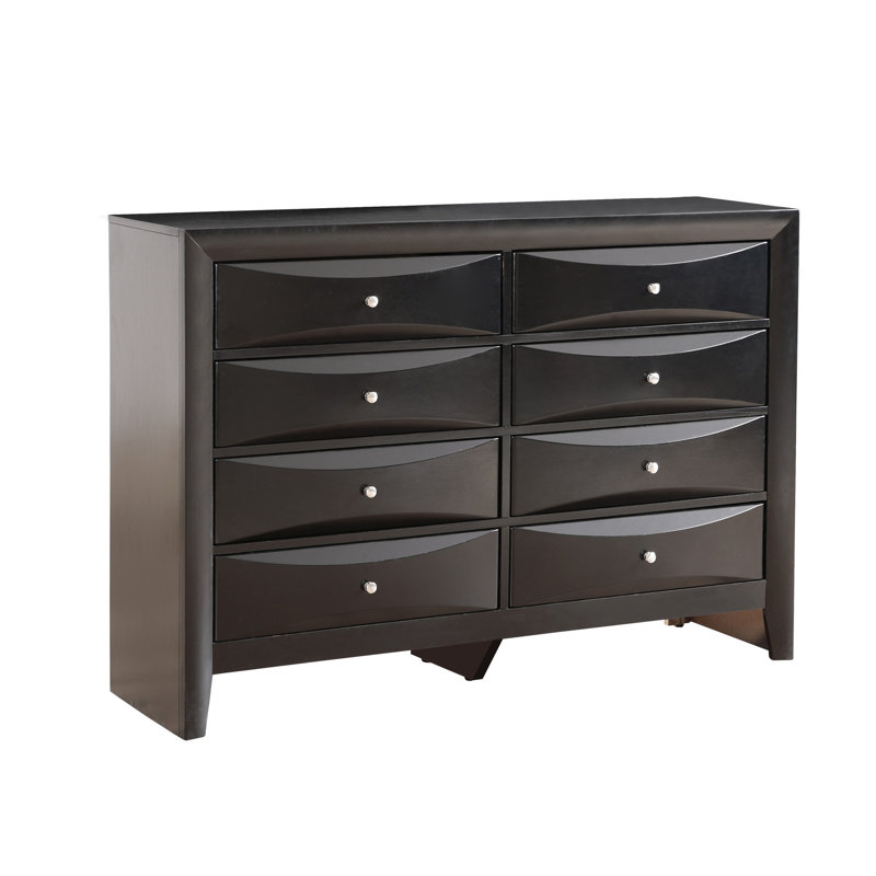 Commode de chambre noire avec fond d'angle stable pour guides de tiroir et résine