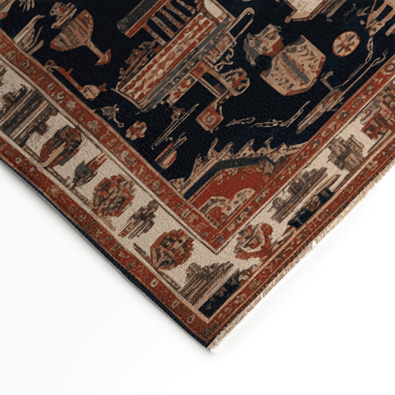 Tapis turc intérieur et extérieur brun, Rectangle 5 pi x 7 pi