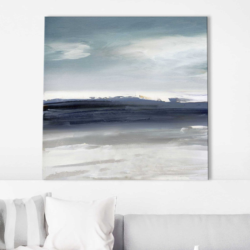 Sandpiper Bay par Sally Swatland - Peinture, L 18 po x H 18 po, Toile tendue