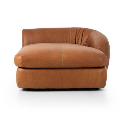 Adele Genuine Leather Chaise Lounge