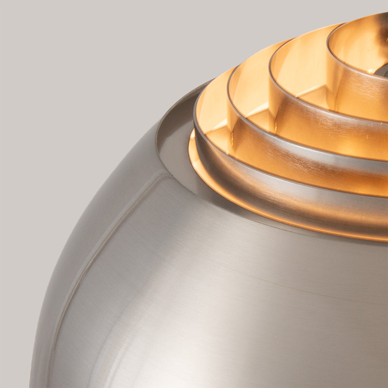 Lampe à arc moderne Mid-Century 95 po Iconic, abat-jour et corps en acier nickel satiné, base en marbre blanc, à intensité variable avec gradateur à glissière au pied, compatible avec les maisons intelligentes