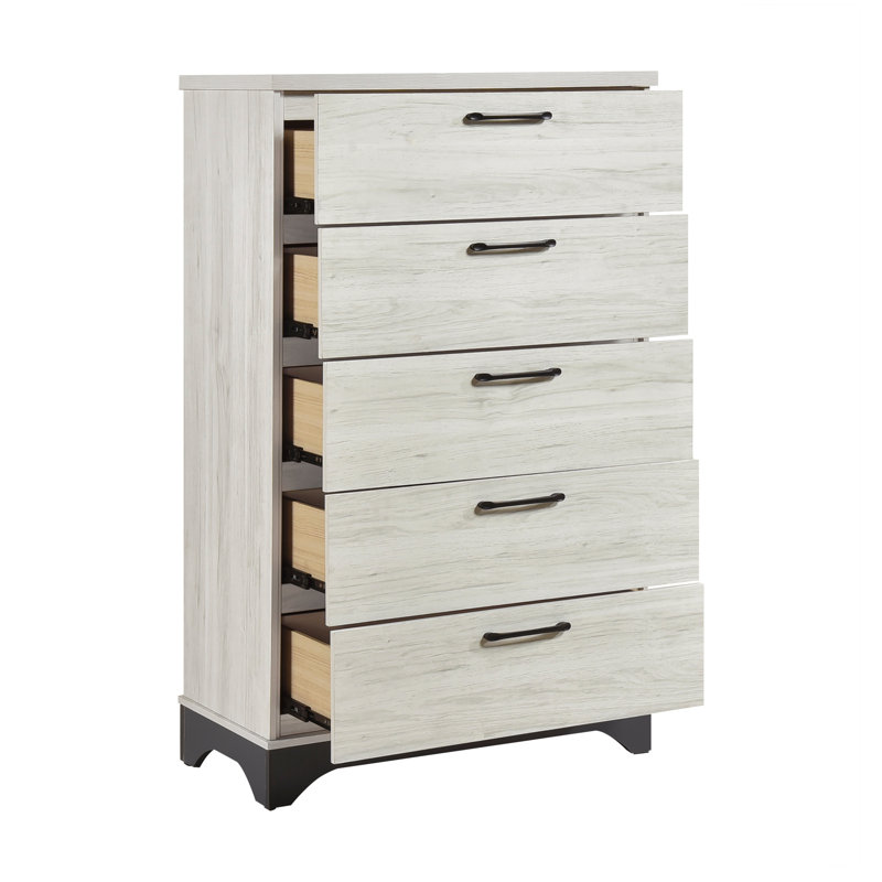 Sizemore Solid Wood 5 Drawer Chest