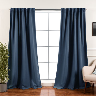 Bantam Solid Blackout Thermal Rod Pocket Curtain Panels