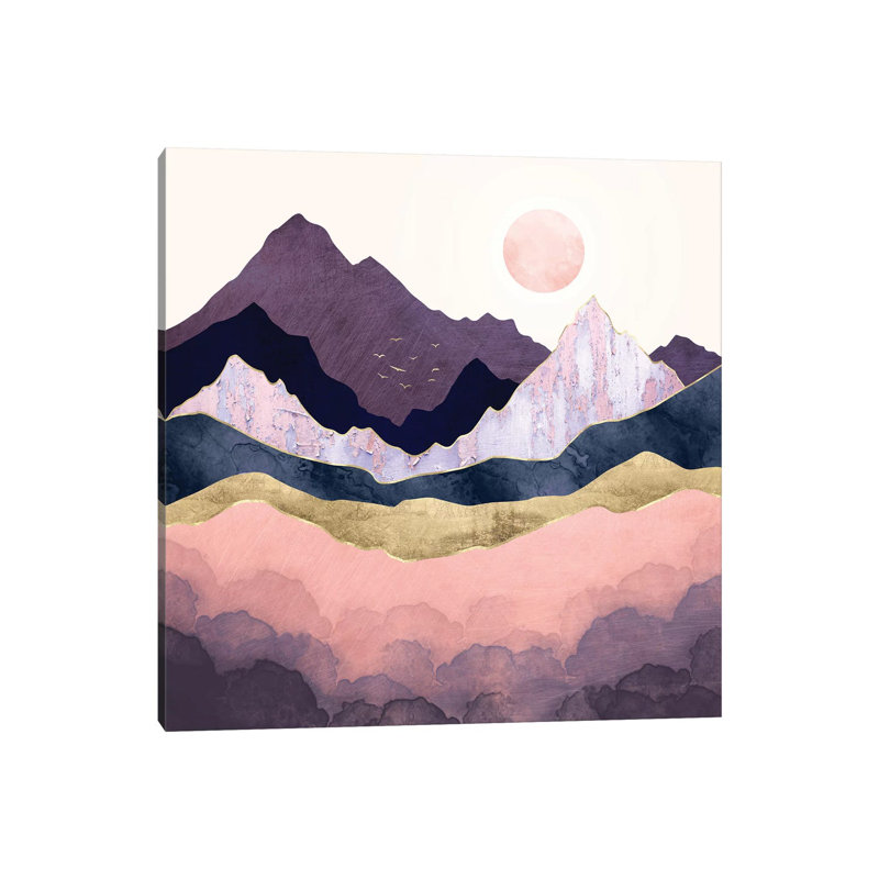 Mauve brume - imprimé, Toile tendue, H 26 po x l 26 po x P 1,5 po