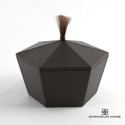 Boîte décorative en cuir Emporium Home