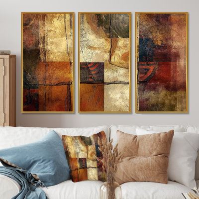Dahianna - Ensemble d'art mural collage abstrait