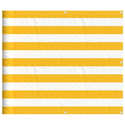 Balcony Screen Yellow And White Stripe