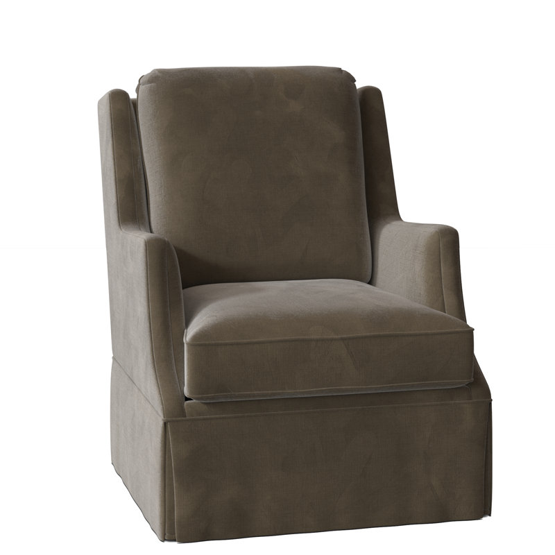 Savannah Linen Boucle Swivel Wingback Chair, 9953 Hazelnut Polyester