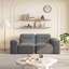 Canapé modulaire 83,6 po à 3 places modulaire en chenille étincelante avec dossier incurvé 83,6 po-1121434437