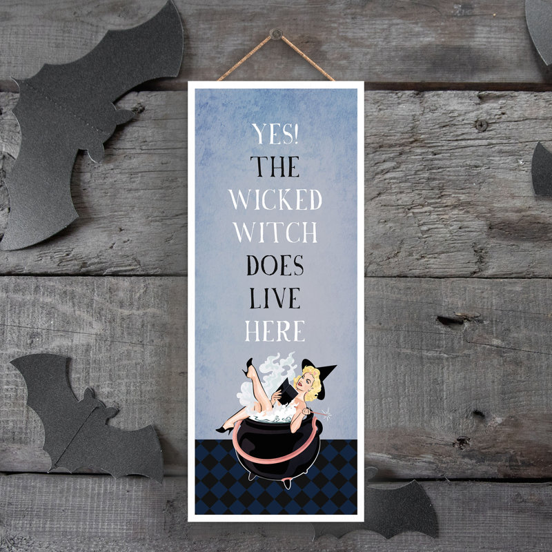 Wicked Witch Humour Wooden Plaque Vivid Squid Wholesale Wall Decor