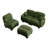Pleated Modular Sectional Sofa, Chenille Cloud Couch with L-Shaped Chaise & Ottoman-439284402