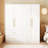63" W Wardrobe Armoire with 2 Hanging Rods, 6 Shelves and 2 Drawers