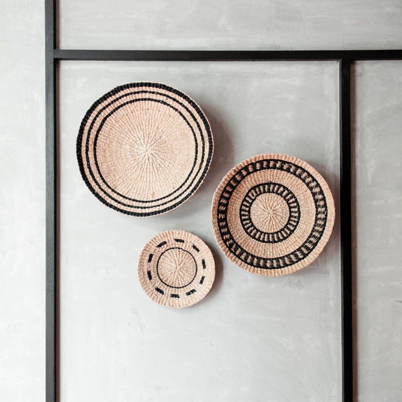 Large Black Round Wall Baskets