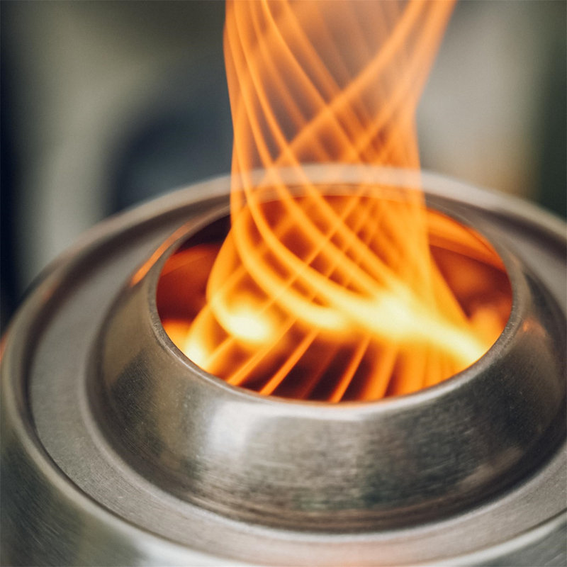 Stainless Steel Outdoor Tabletop Fireplace with Flame Guard