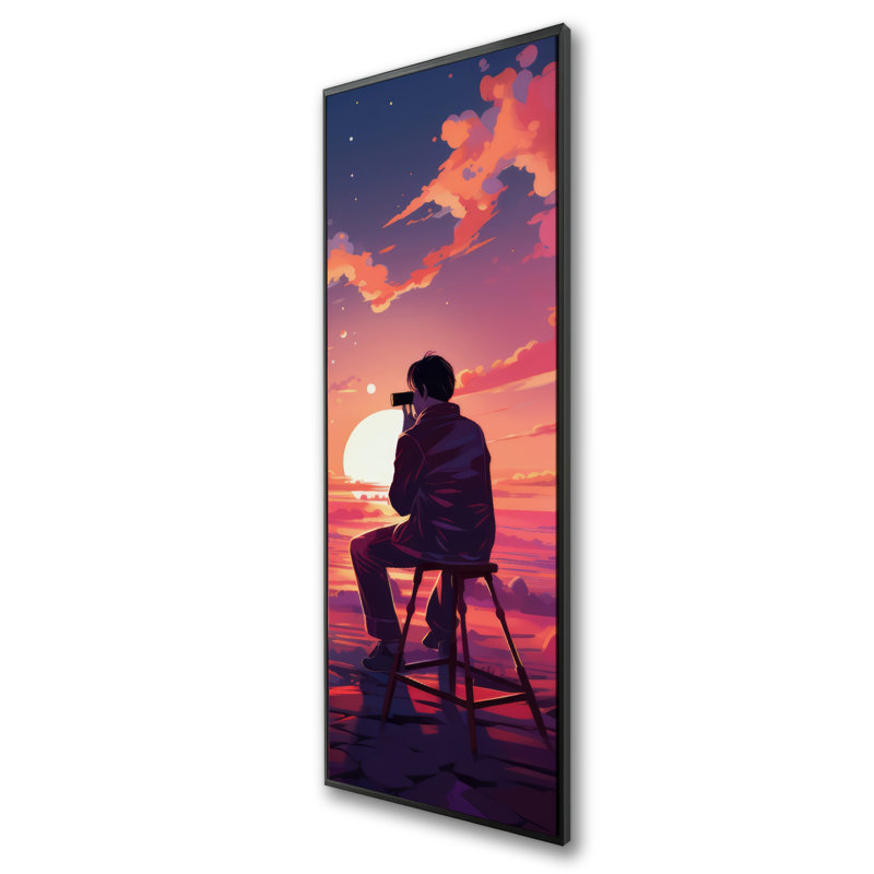 The observer  Framed canvas, 49.25" H x 17.25" W