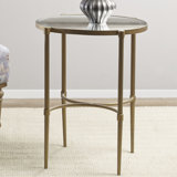 Martha Stewart Lia Mirrored Top Oval Accent Table
