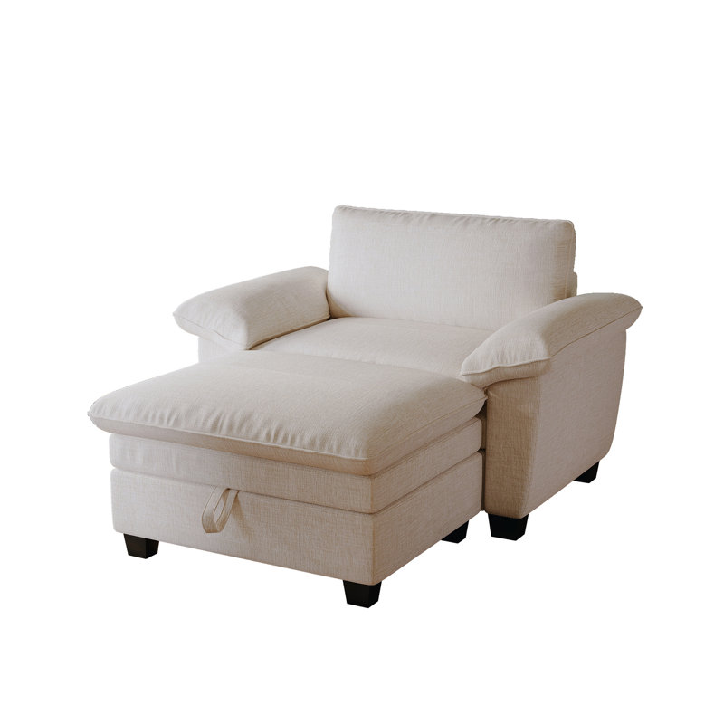 Canapé rembourré de 51 po de largeur, Chenille beige