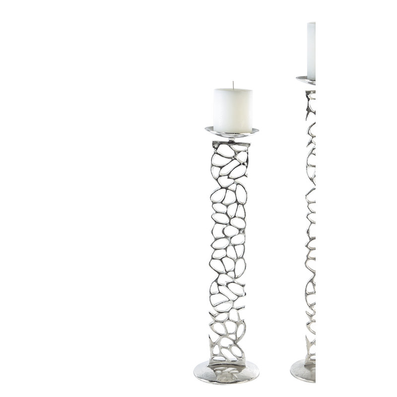 Metal Floor Candlestick, 67cm H x 18cm W x 18cm D