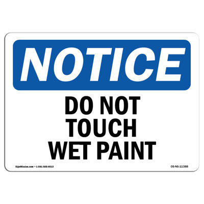 Panneau «Do Not Touch Wet Paint»