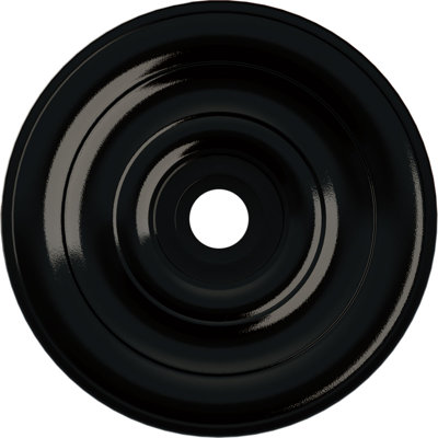 Endurathane Jefferson Ceiling Medallion, 26 1/2"OD x 3 5/8"ID x 1 1/2"P (Fits Canopies up to 5"), Hand-Painted Black Pearl Finish