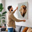 Lion in Profile Modern - Wrapped Canvas-56414977-56414986