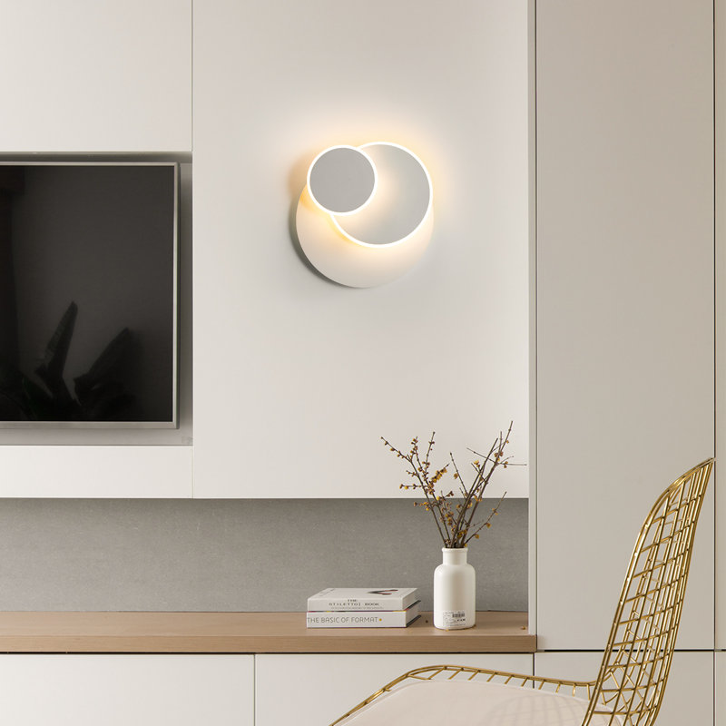 Achna Led Round Rotation Wall Light