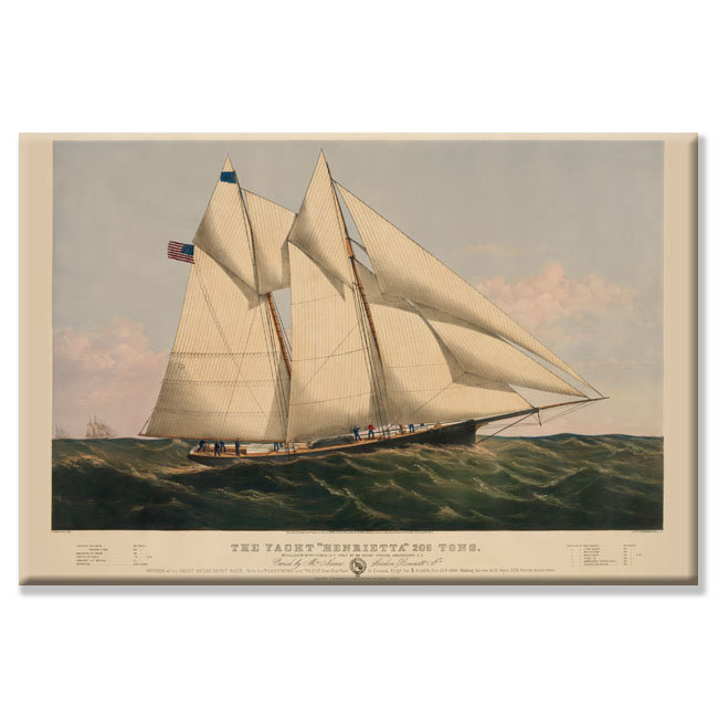 « the yacht » henrietta po», impression, H 44 po x l 66 po
