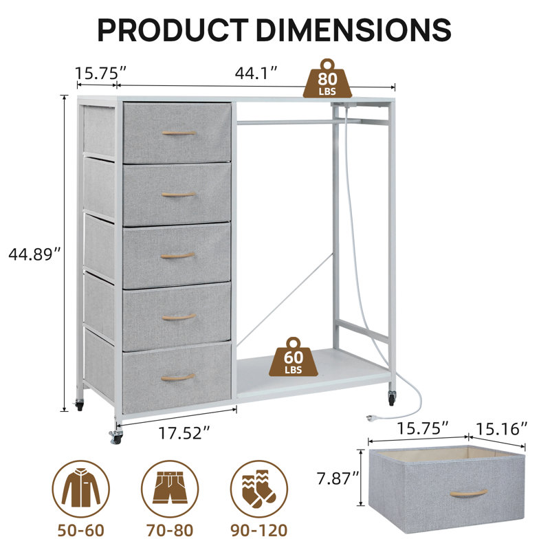 Luminous Clothing Storage Rack