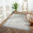 Performance Ornate Traditional Vintage Blue/Gray/Ivory Waterproof Rug-2068495006