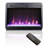 23 inch electric fireplace insert, ultra thin heater with crystal & realistic flame, remote control