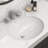 Ruvati Undermount Bathroom Vanity Sink White Oval Porcelain Ceramic with Overflow - -101342109