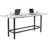 Metal Base Writing Desk with Power Outlet-2074536862