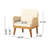 Outdoor Club Chair In Wood With To Weather Rope Weave, 28.46in W X 26.28in D 32.12in H Weave - , 28.46" 26.28" 32.12
