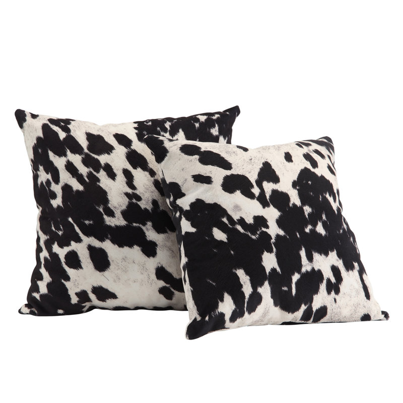 Florenza Cow Hide Print Throw Pillow