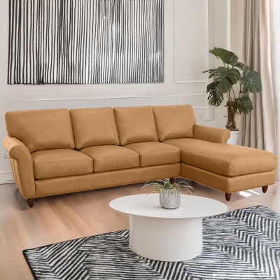 Canapé modulaire en cuir véritable Cherish