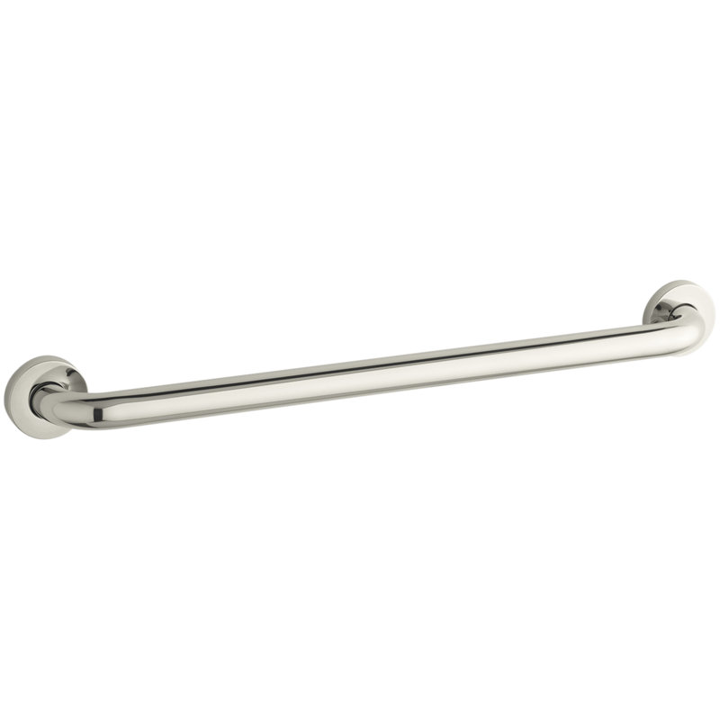 Contemporary Grab Bar, 24"W, Vibrant Polished Nickel