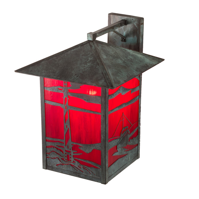 Lighthouse Trawler Armed Sconce, Ruby