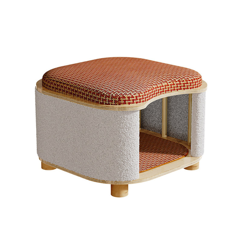 Lit et tabouret en bambou