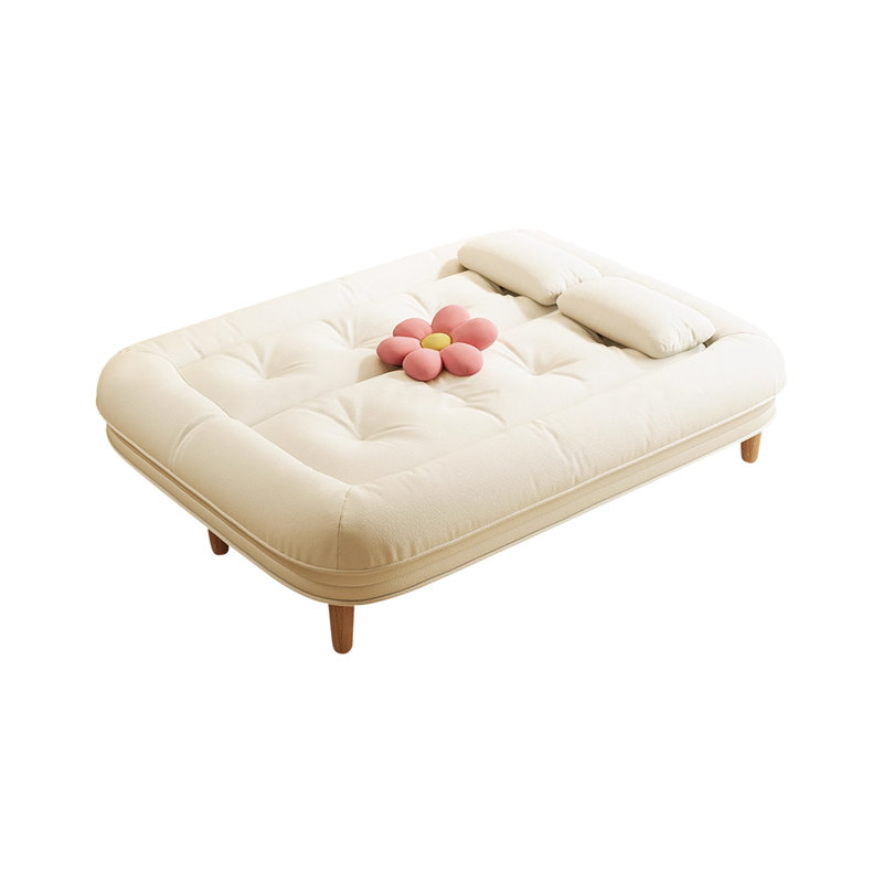 Coussin de canapé modulaire en polyester blanc crème, H 31,5 po x l 59,06 po x P 31,5 po