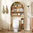 Arched Over the Toilet Storage Cabinet, Bathroom Storages Organizer Cabinets with Doors, Above Toilet Storage for Restroom, Bathroom, Laundry-1762707727