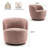 Hadriel Boucle Swivel Barrel Chair-1251603732