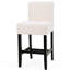 Tabouret de comptoir 2 pièces Kd, tissu beige, bois, P 18,04 po x l 21,83 po, H 36,8 po, paire de tabourets, base en bois massif, base en bois massif, 18,04 po, profondeur 21,83 po, largeur 37,73 po, finition contemporaine