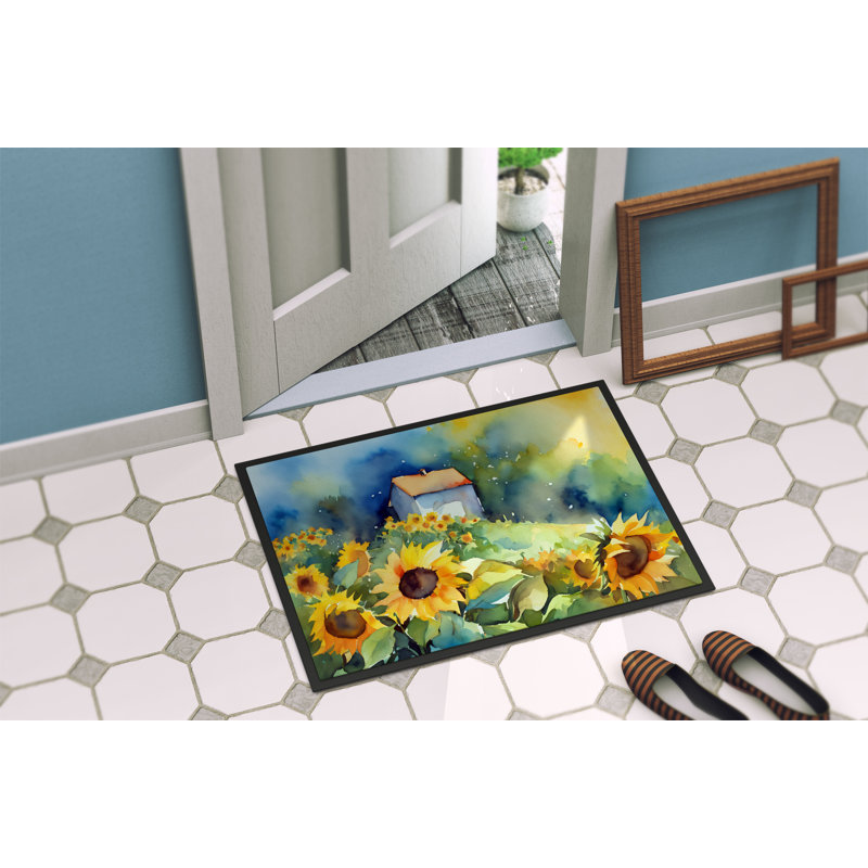 Tapis tournesol intérieur ou extérieur 24 x 36, L 18 po x L 27 po