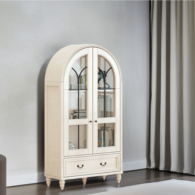 Arched Bookcase, (3 Shelves) 59.06"H x 39.37"W x 15.75" D